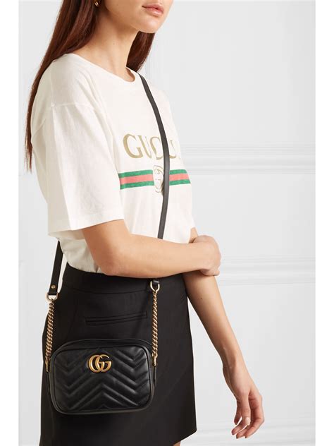 gucci marmont crossbody black|Gucci Marmont camera bag small.